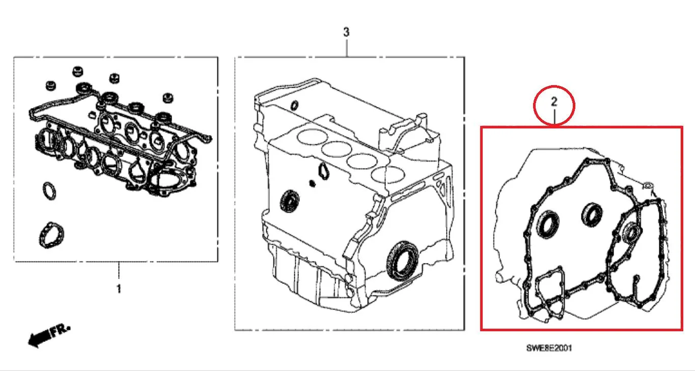 Gasket / Packing Transmisi Matik CRV 2.4cc AT 2007-2009 Original