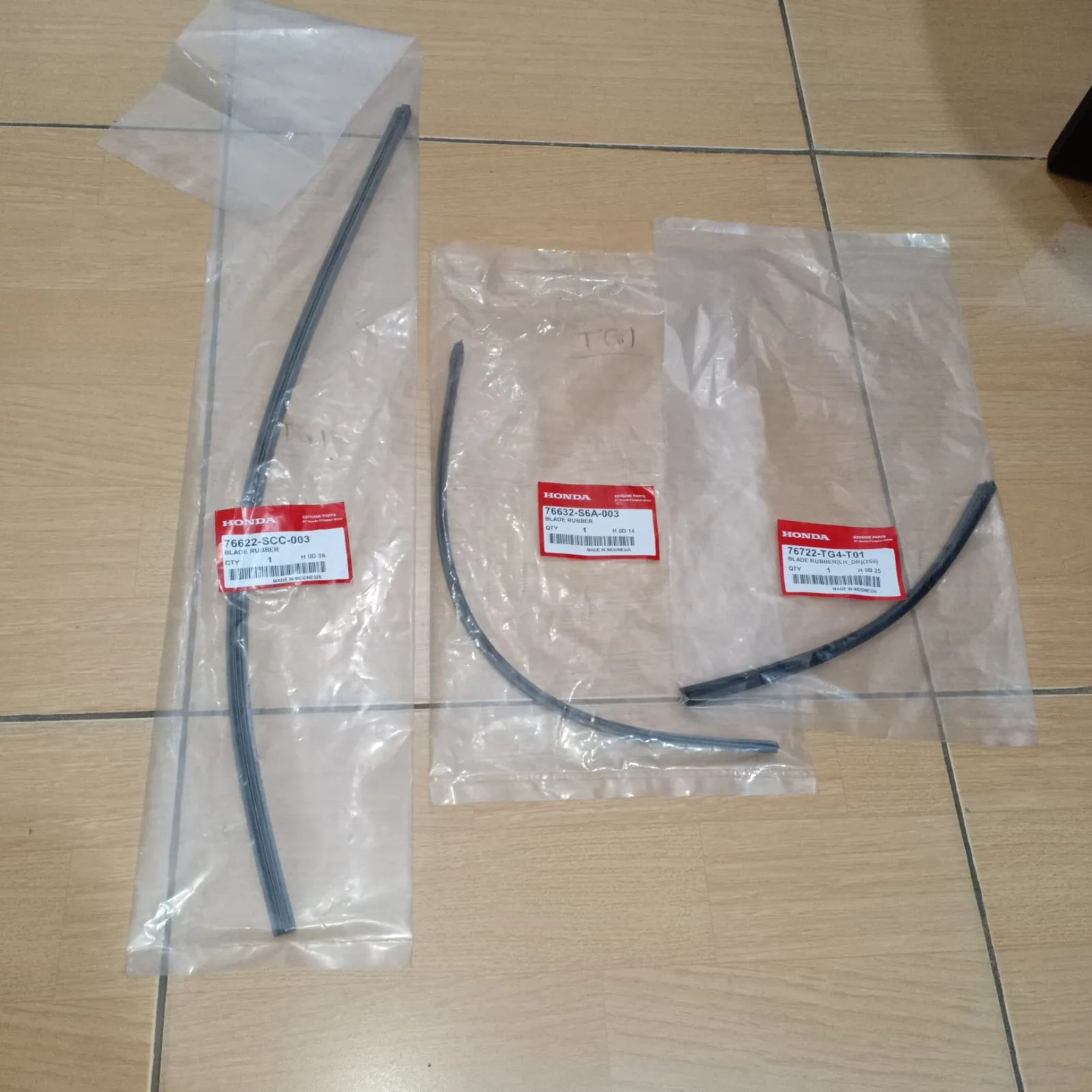 Karet Wiper Set Depan Belakang Brio 2019-2020+ Original