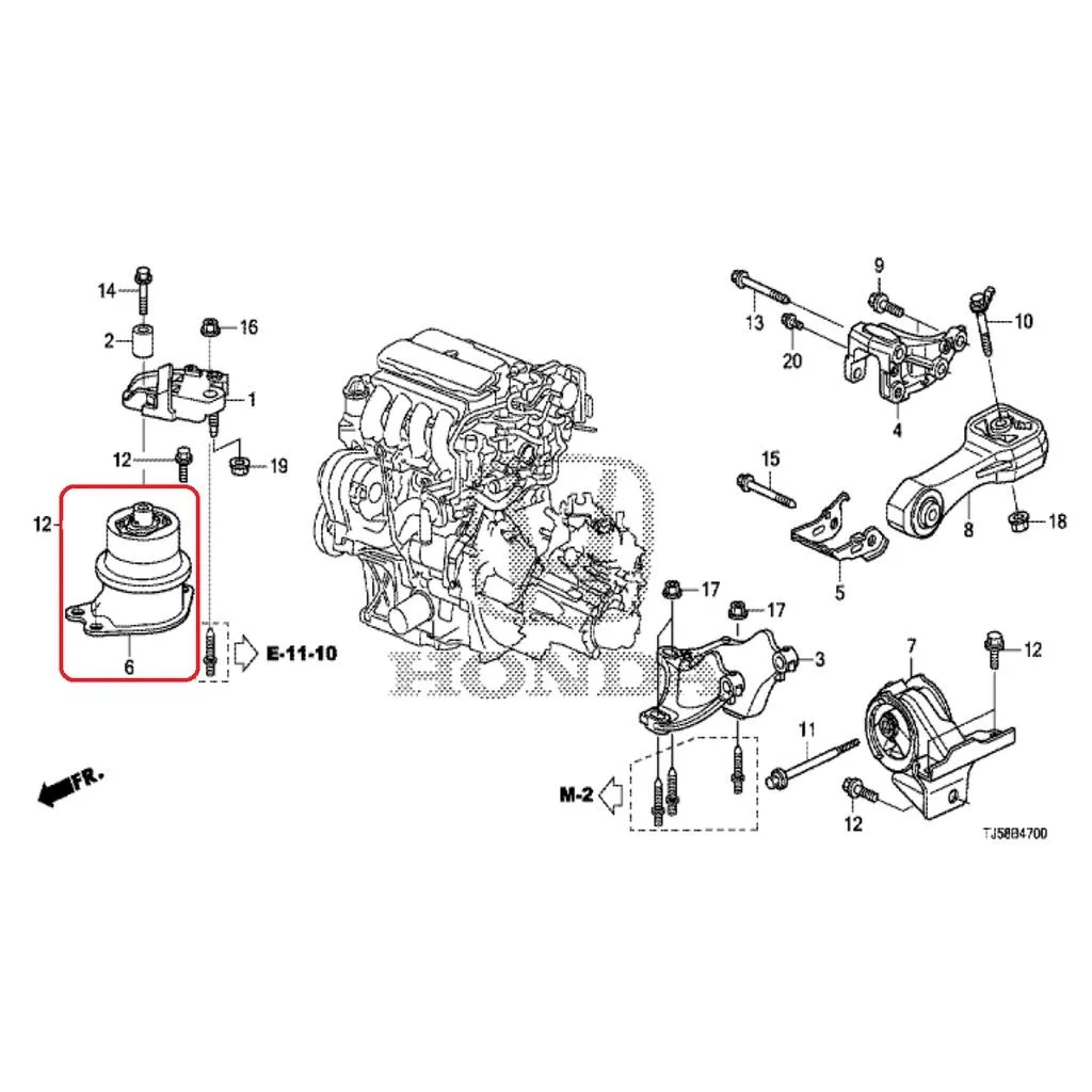Engine Mounting Kanan MATIC BRIO BRV FREED MOBILIO JAZZ GE8 CITY GM2