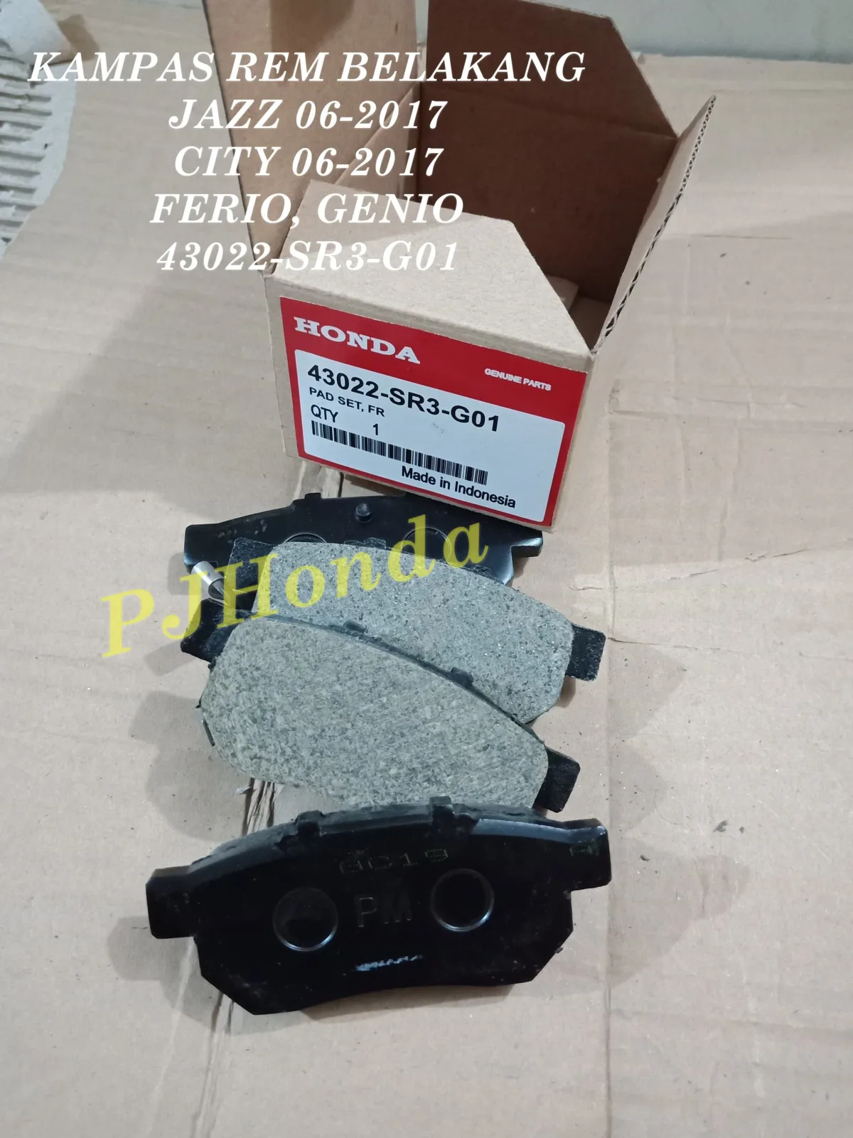 Kampas Rem Belakang Ferio Genio 2006-2017