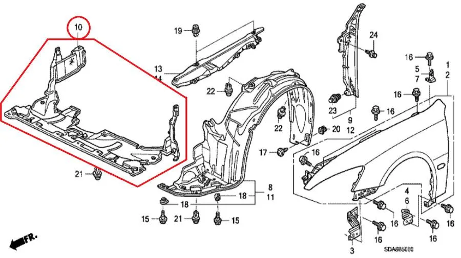 Cover Engine Mesin ACCORD CM5 2005-2007 Original