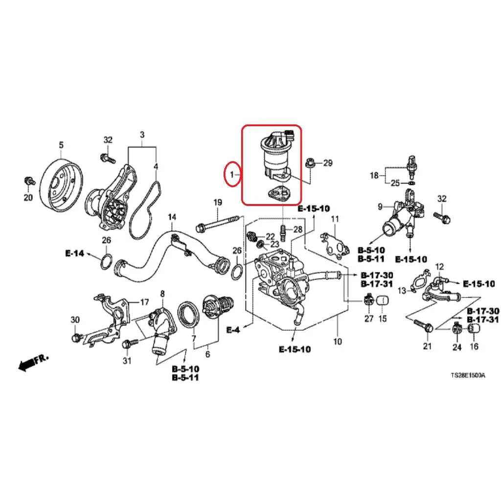SENSOR EGR CIVIC FB & CRV GEN4 2012-2017 Original