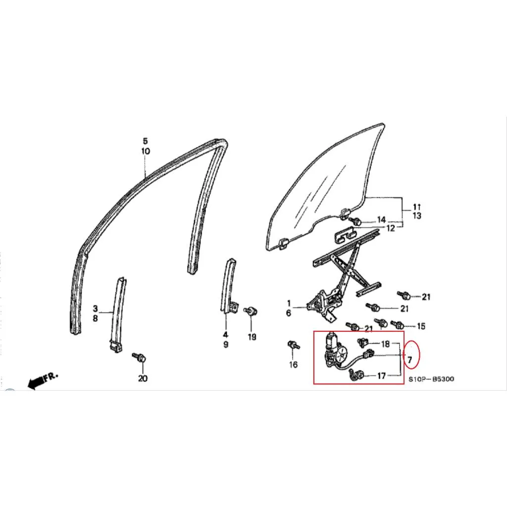 Motor Dinamo Power Window CRV 2000-2001 Original