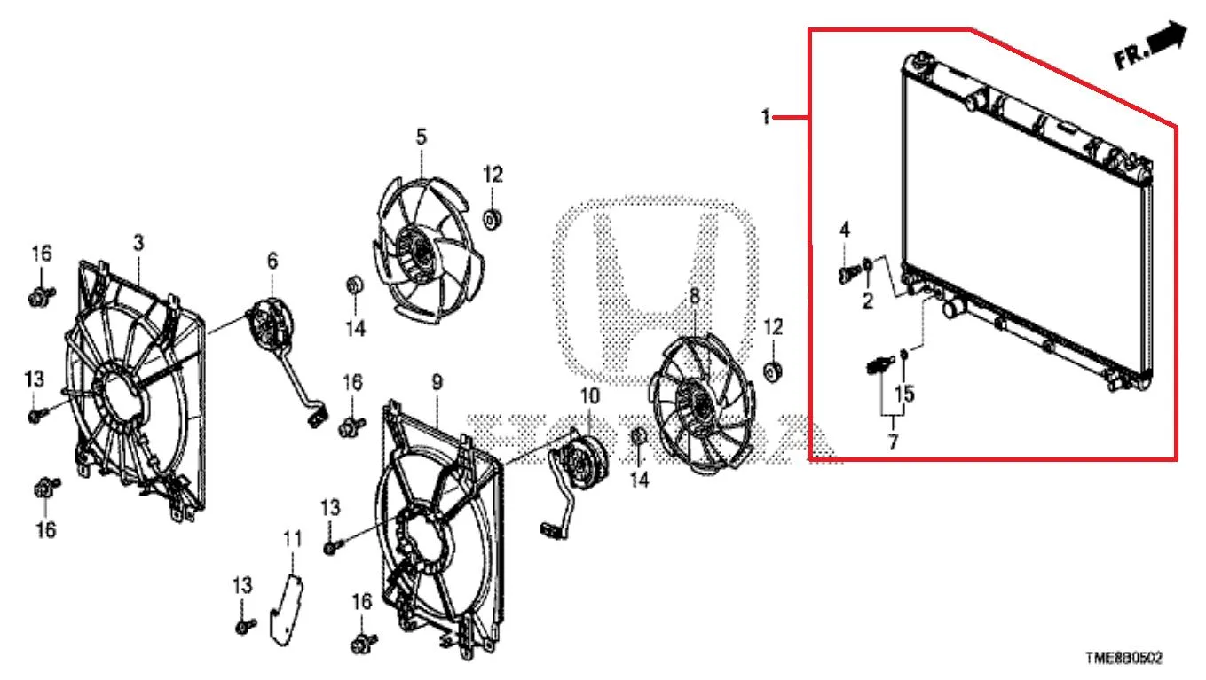 Radiator assy RADIATOR CRV TURBO ORIGINAL