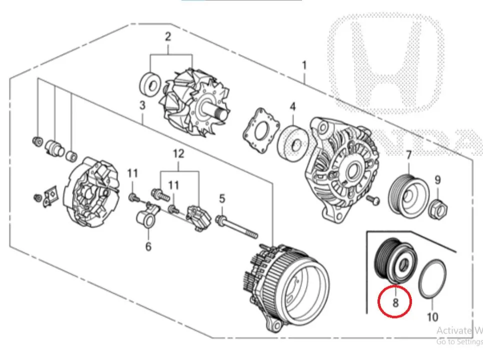Pulley Alternator BRV CITY HB HRV WRV 2022-2024