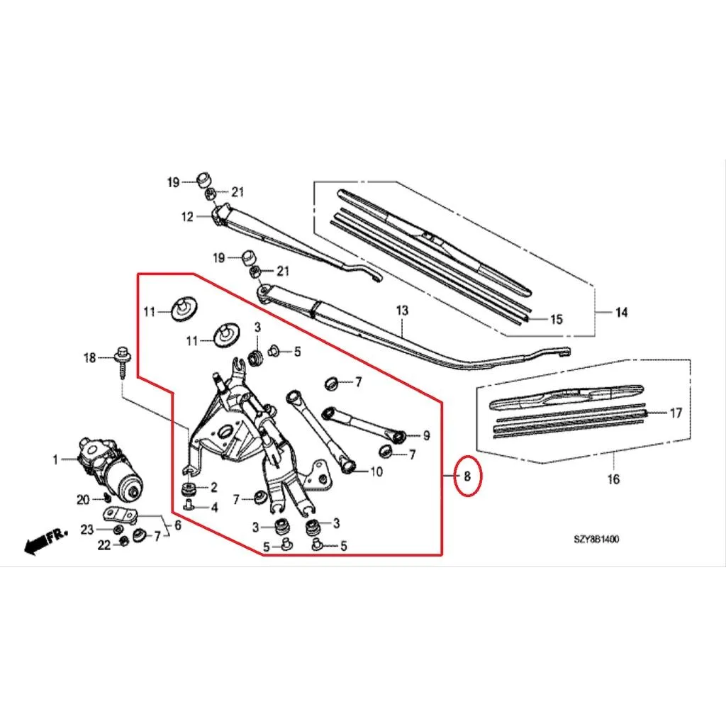 PENGGERAK WIPER Link Wiper Depan FREED 2010-2015 Original