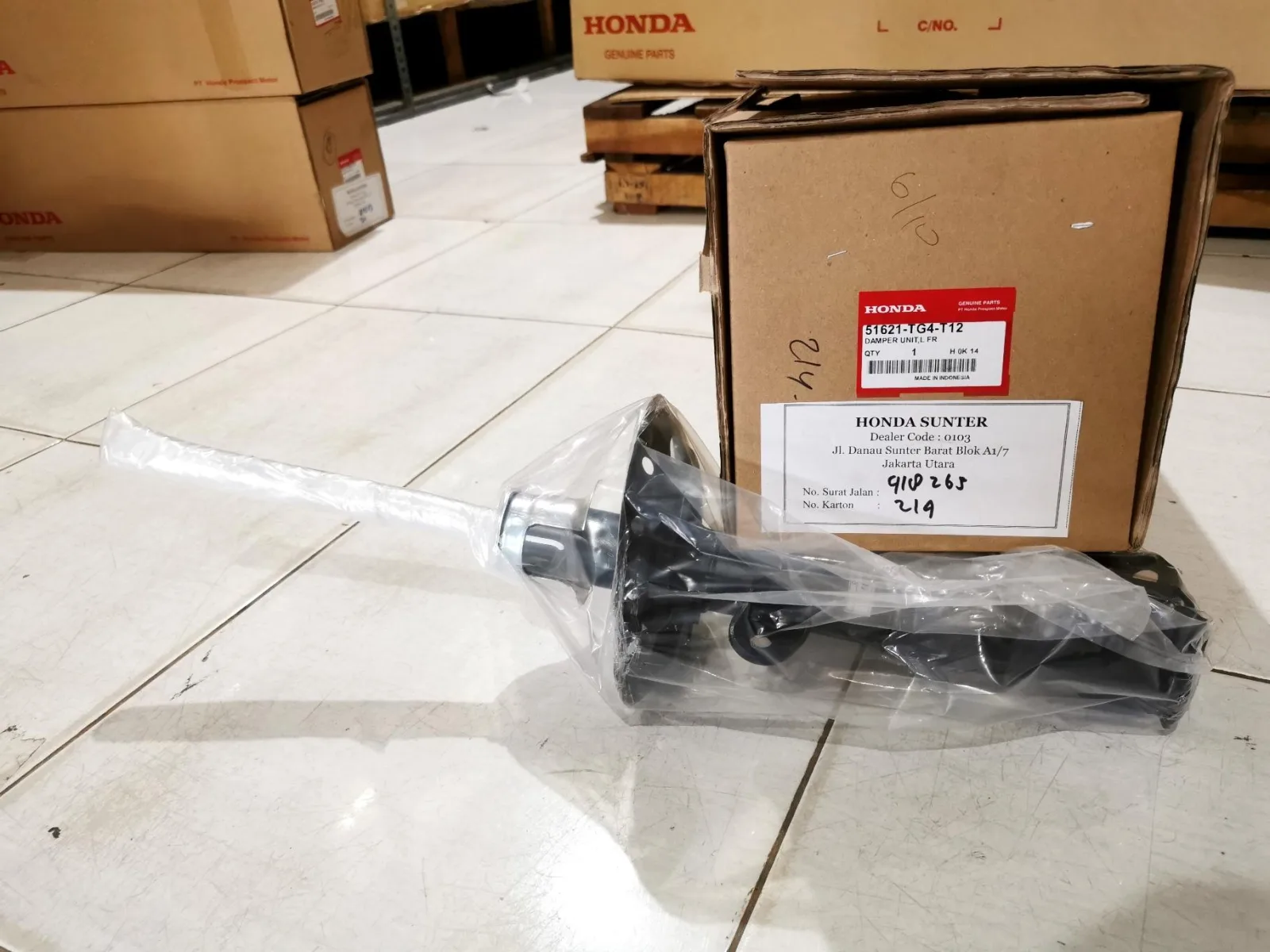 Shock breaker Depan Brio Original