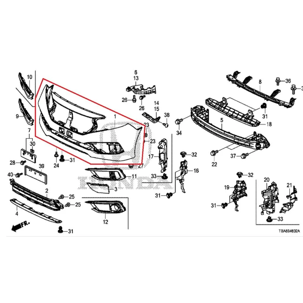 Bumper Depan CIVIC TURBO 2018-2020 Original