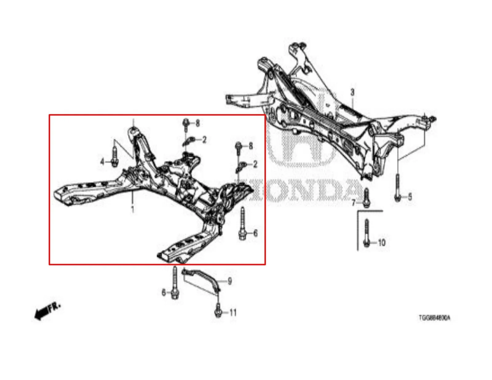 Crossmember Sasis Depan Civic TURBO 2017-2020 Original