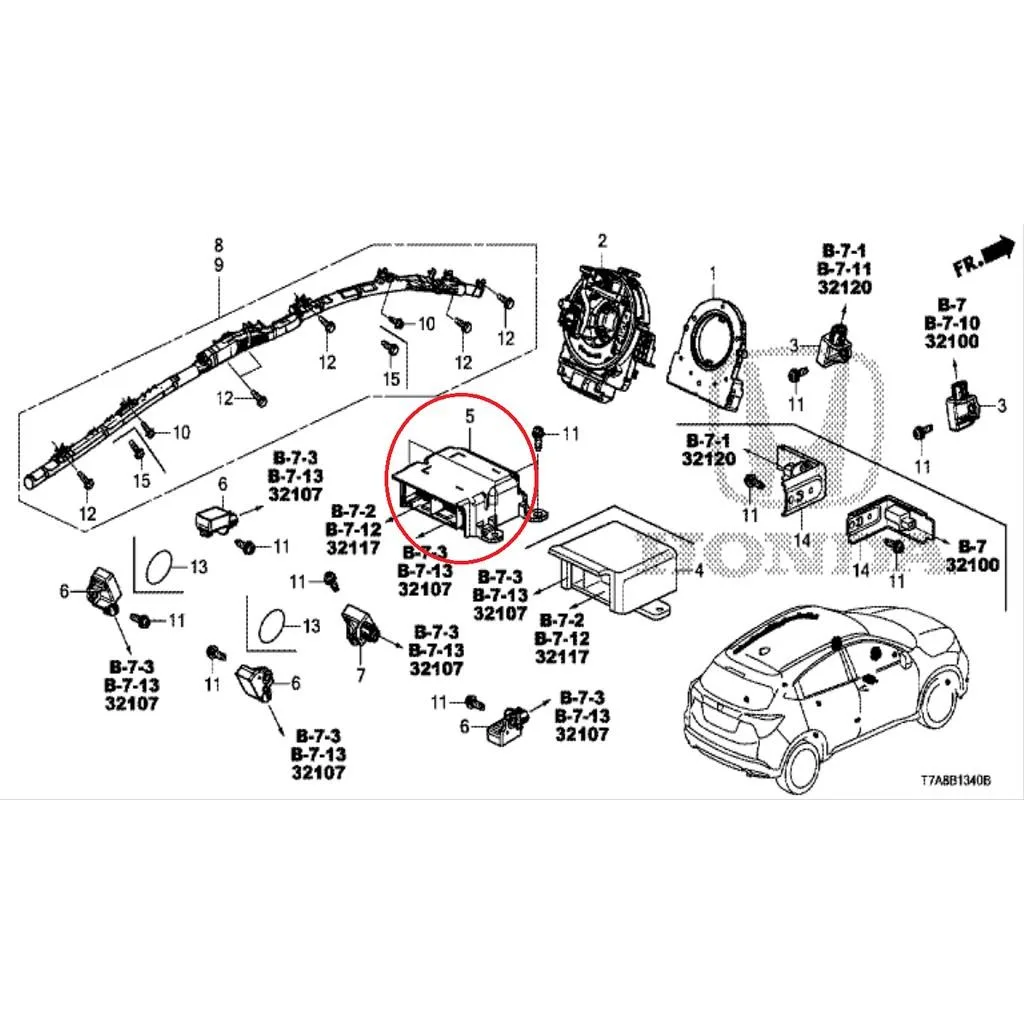 Modul SRS Airbag HRV 2015-2021 Original