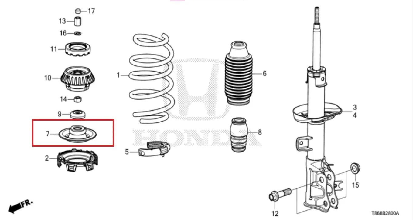 Tapak Bawah PER Shockbreaker Depan MOBILIO BRV HRV WRV 2014-2024 Original