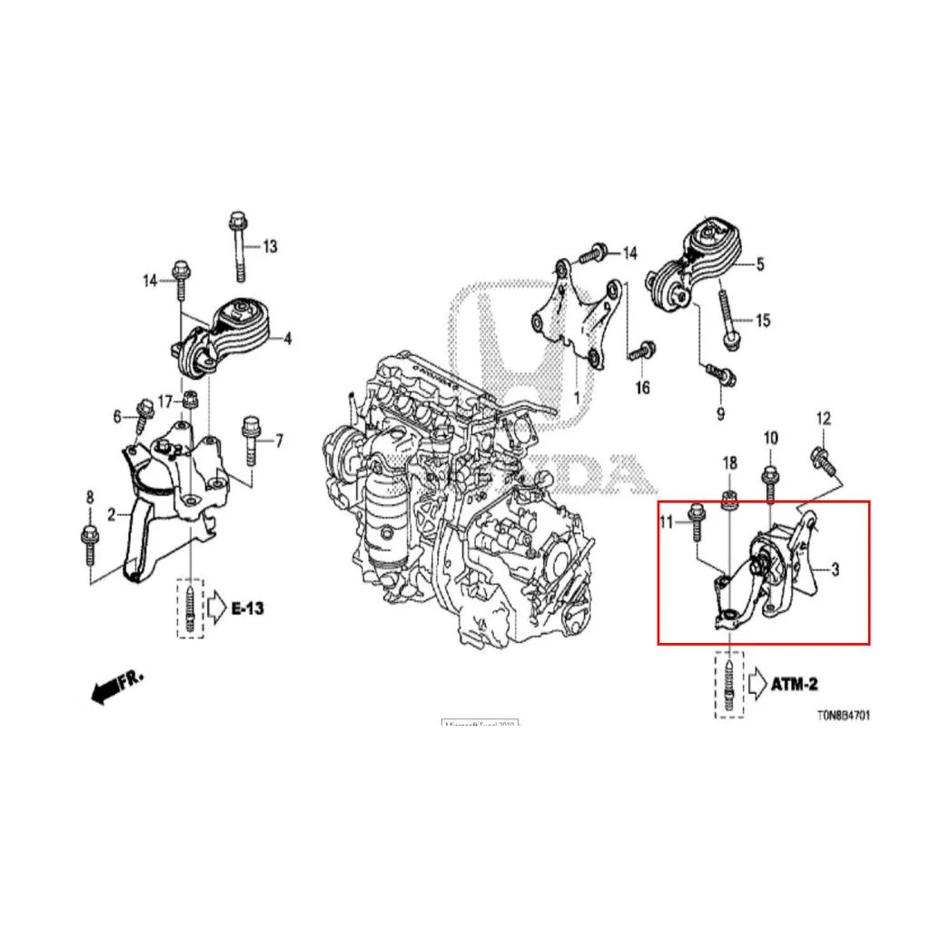 Engine Mounting Kiri CRV GEN3 2000cc 2013-2017 Original