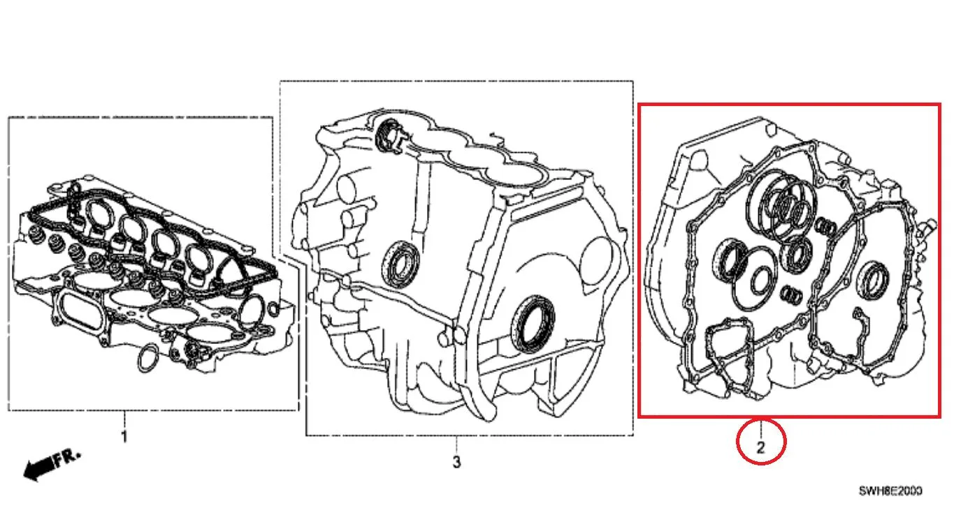 Gasket / Packing Transmisi Matik CRV 2.0cc Gen3 AT 2007-2011 Original