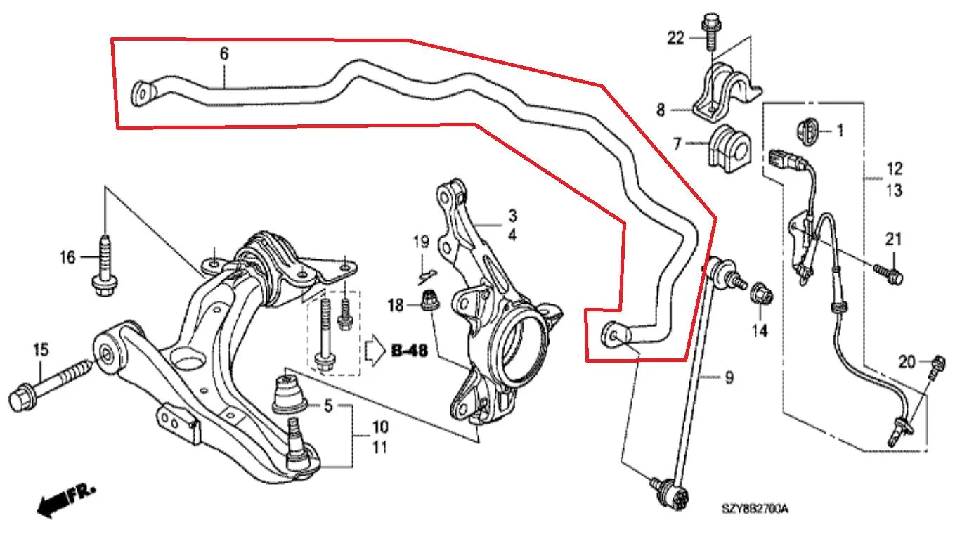 Besi Stabil Stabiliser Jazz GE8 2008-2013 Original