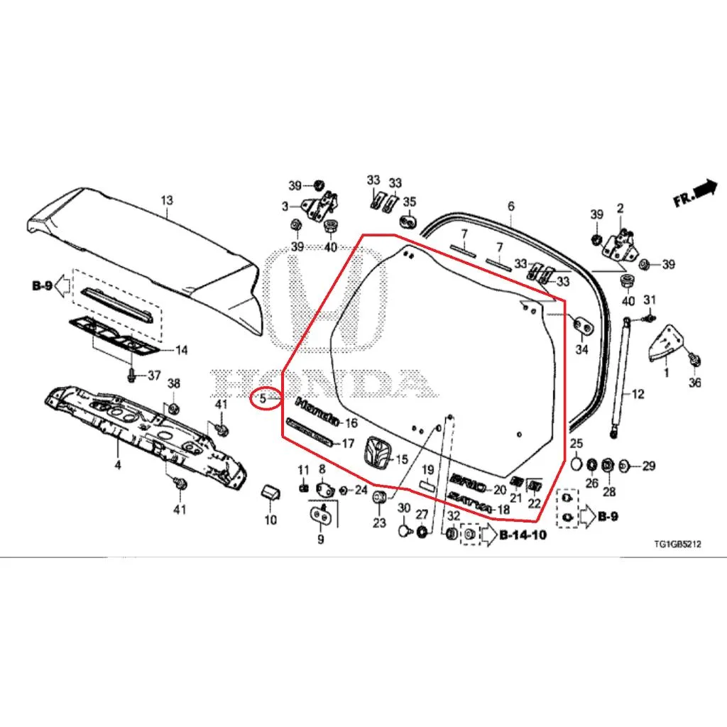 Kaca Pintu Bagasi Honda BRIO 2012-2017 Original