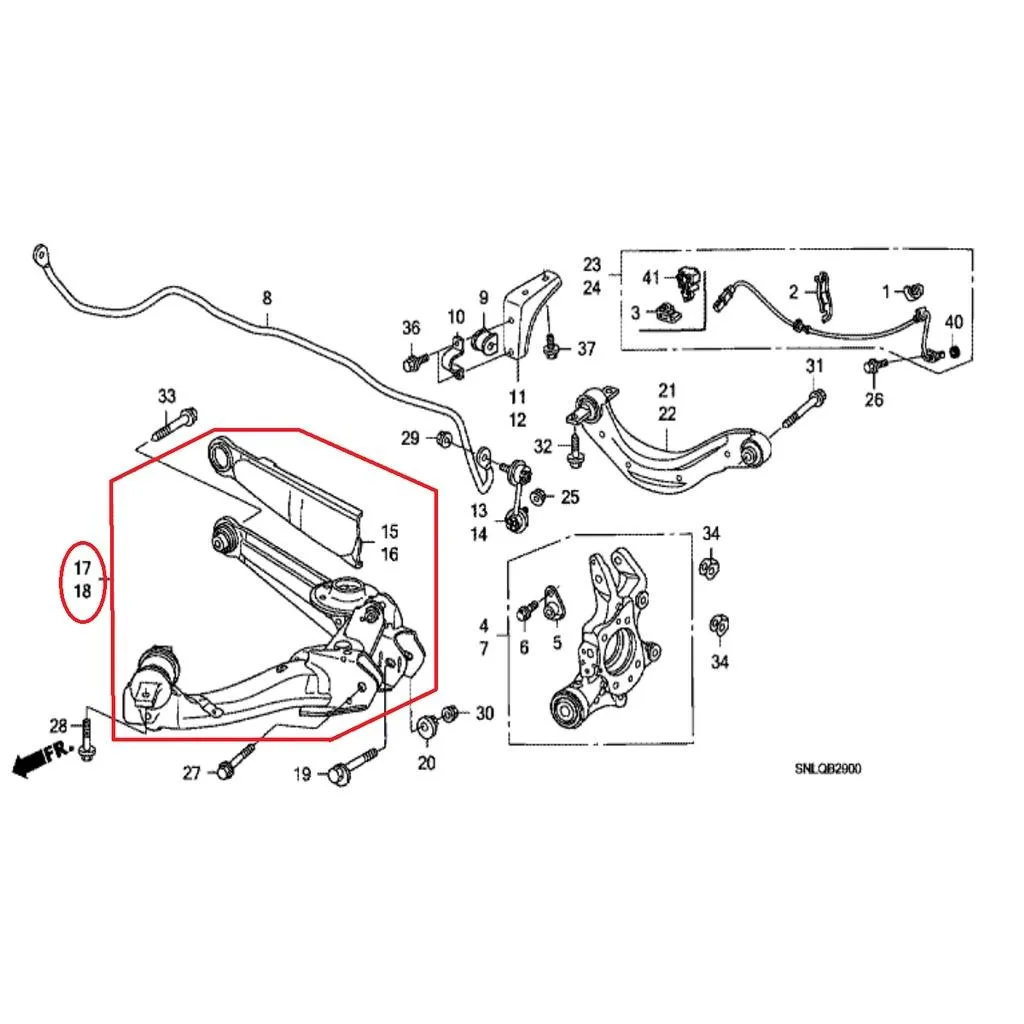 Trailing Arm / Arm Belakang CIVC FD1 2006-2011 Original