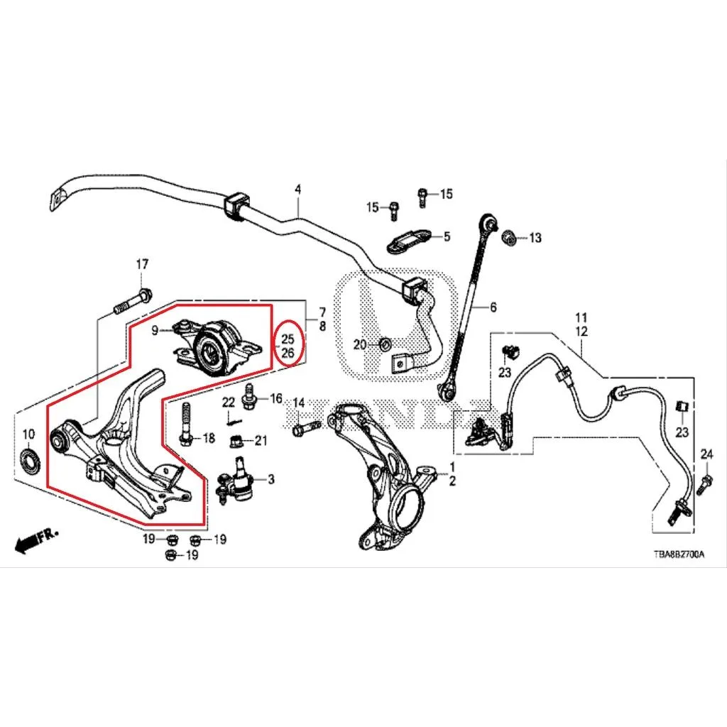 Lower Arm Bawah CIVIC TURBO 2018-2020 Original