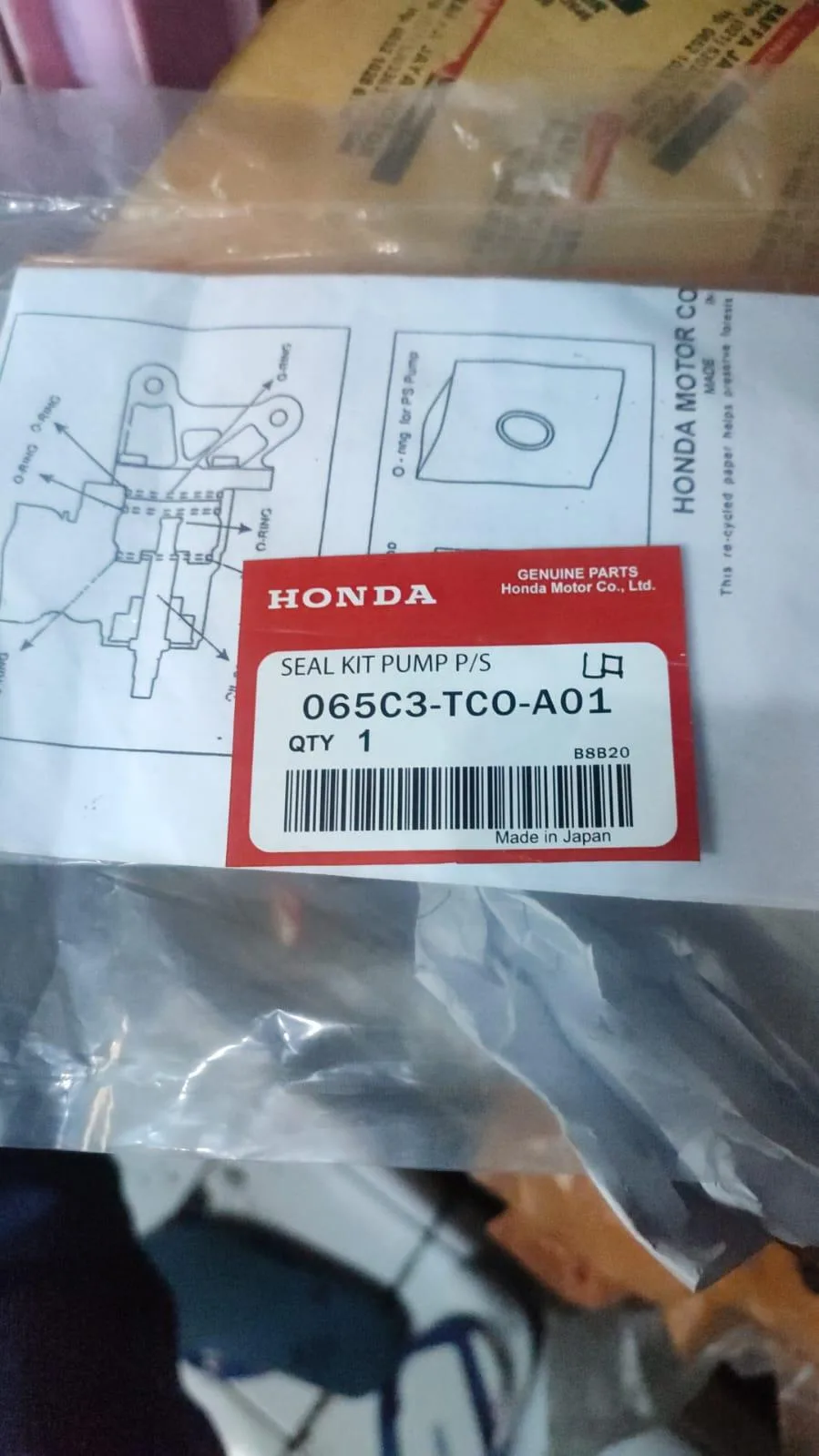 Seal Pompa Power Steering ACCORD 2008-2013 EKONOMIS