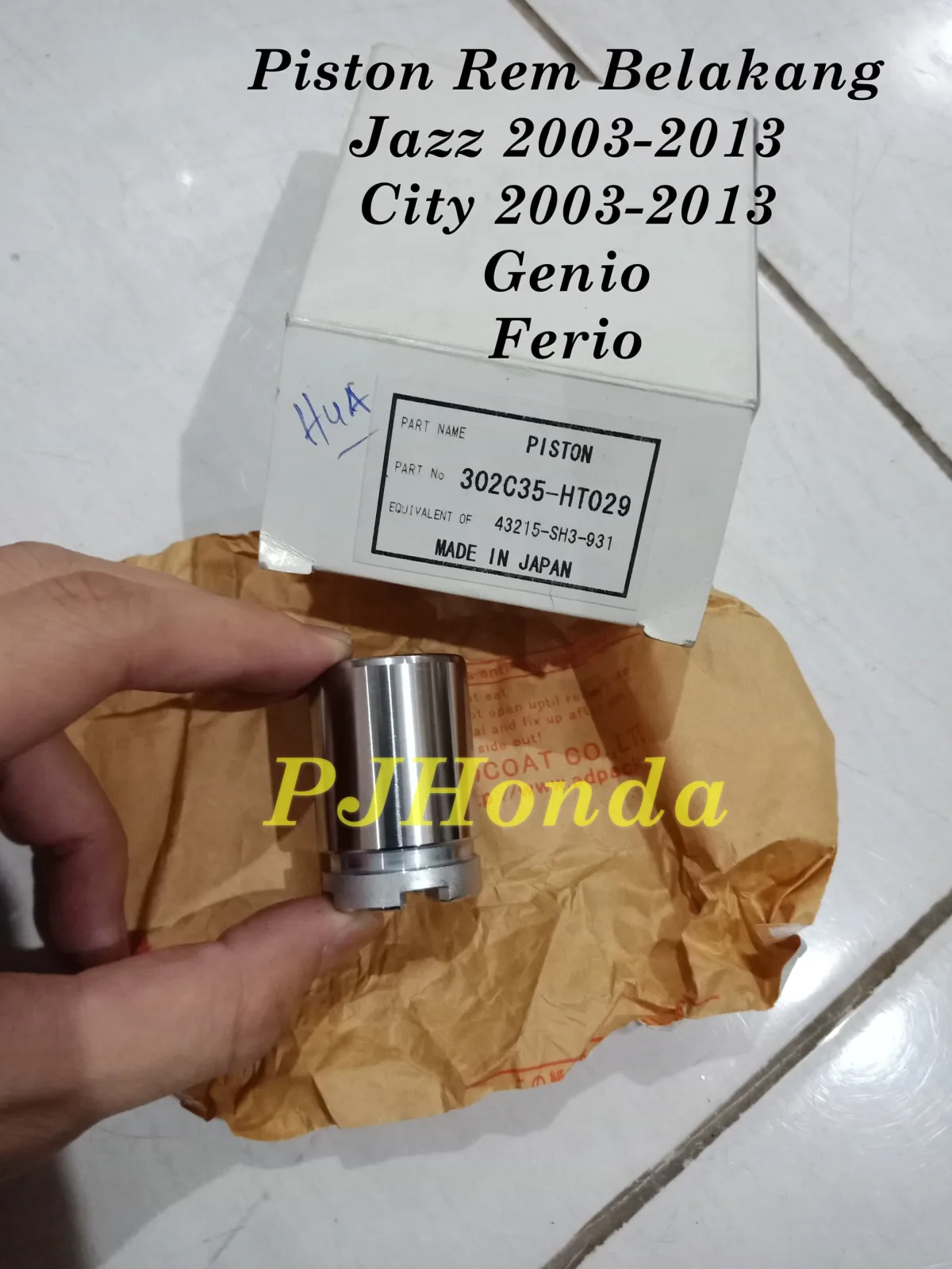 Piston Rem Belakang Honda Civic Genio Genuine!!!