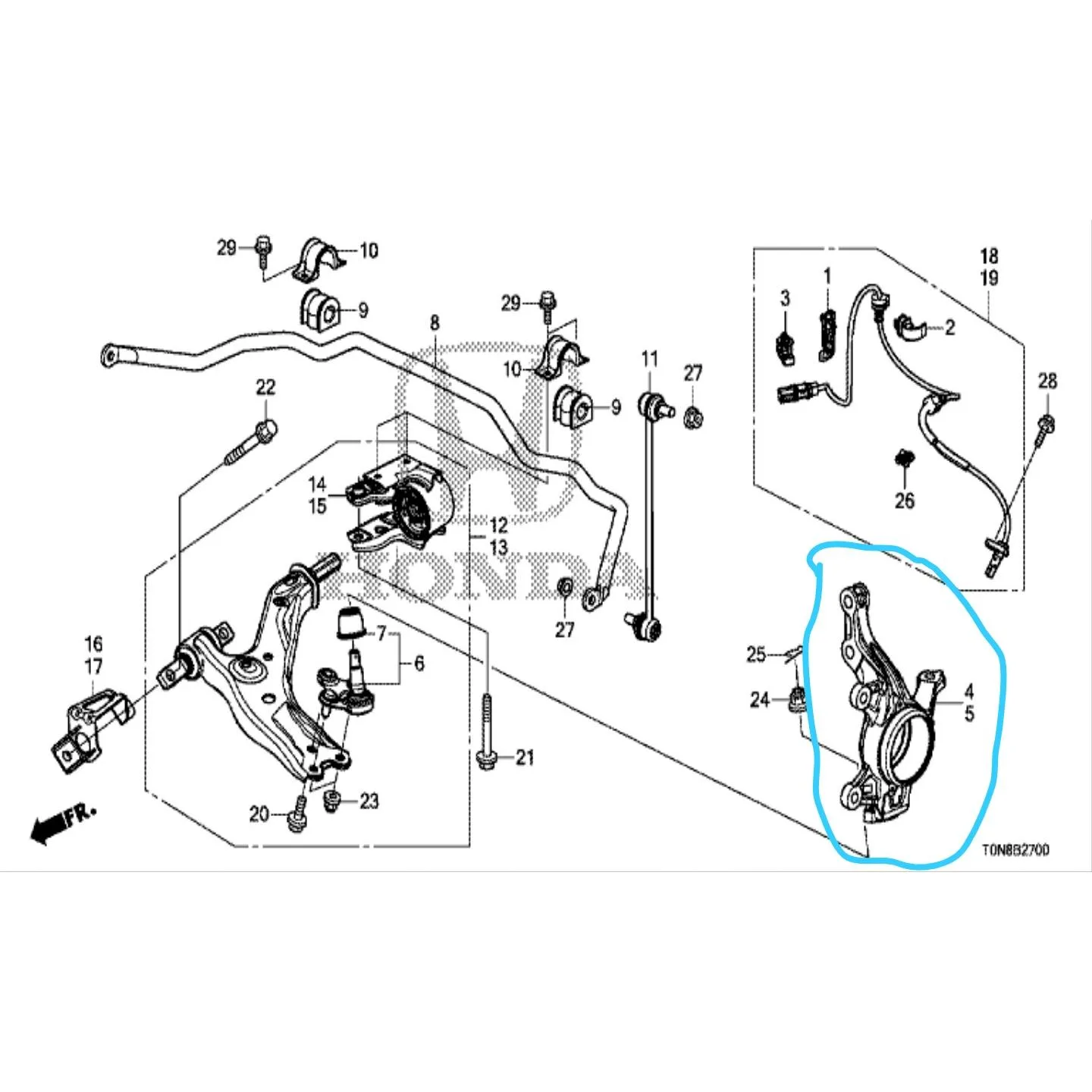 Knuckle CRV GEN4 2013-2016 Original