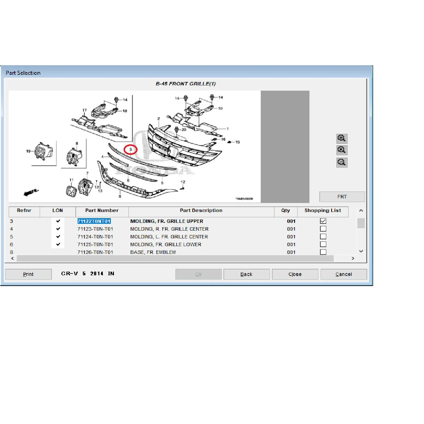 Molding Chrome Atas CRV 2013-2015 Genuine