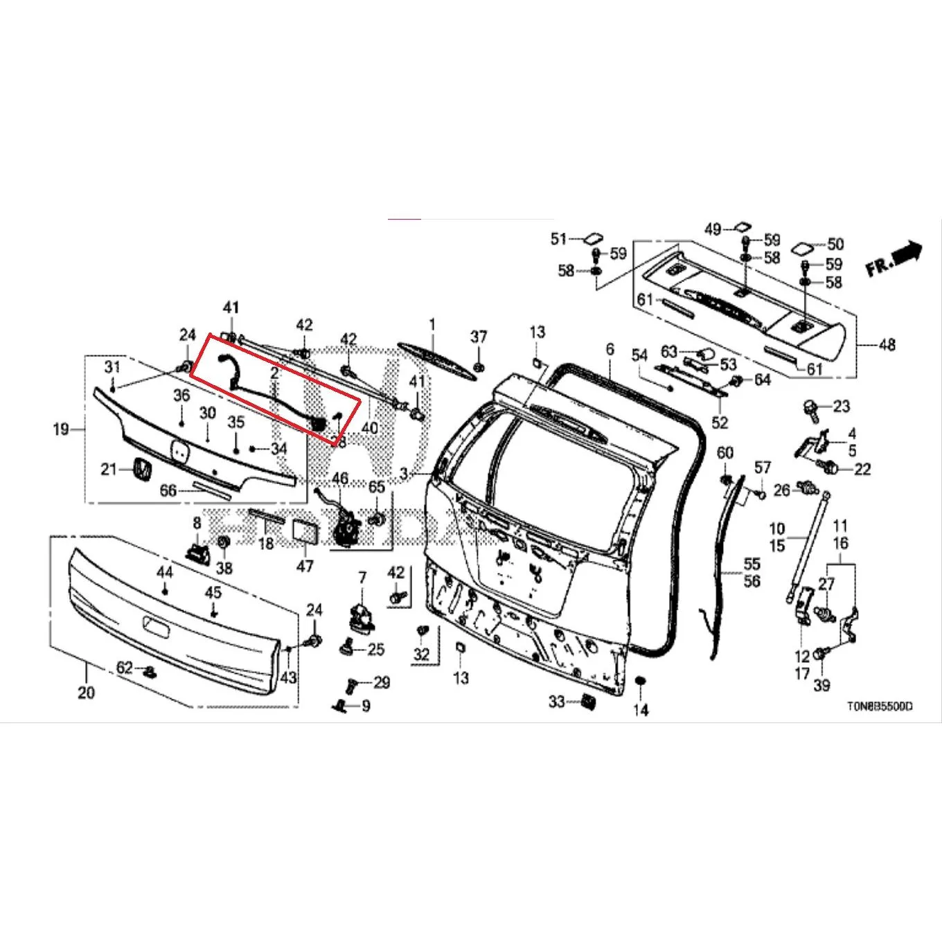 Switch Assy Kunci Pintu Bagasi CRV 2013-2015 Original