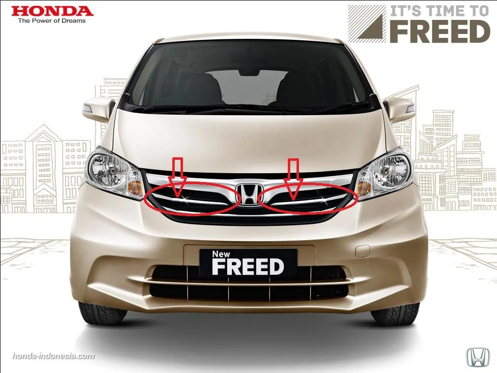 List Grill Chome Pendek Freed 2012-2015 Genuine!!