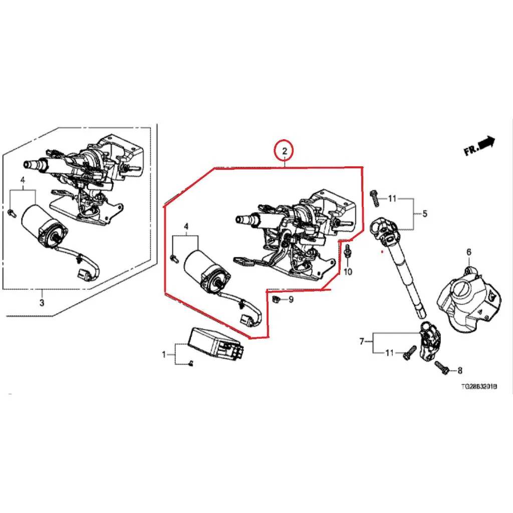 Column Assy Steering Brio 2014 original
