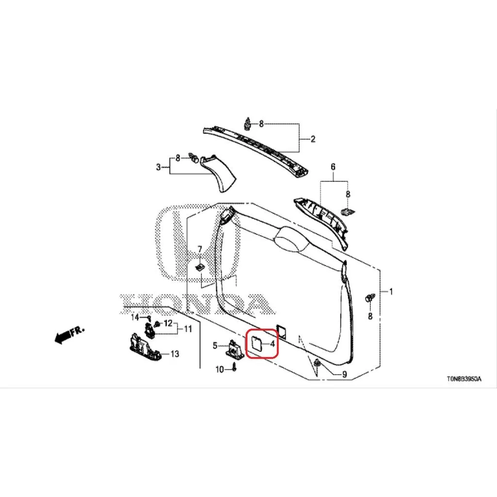 Cover Penutup Linning Bagasi CRV 2013-2015 Original