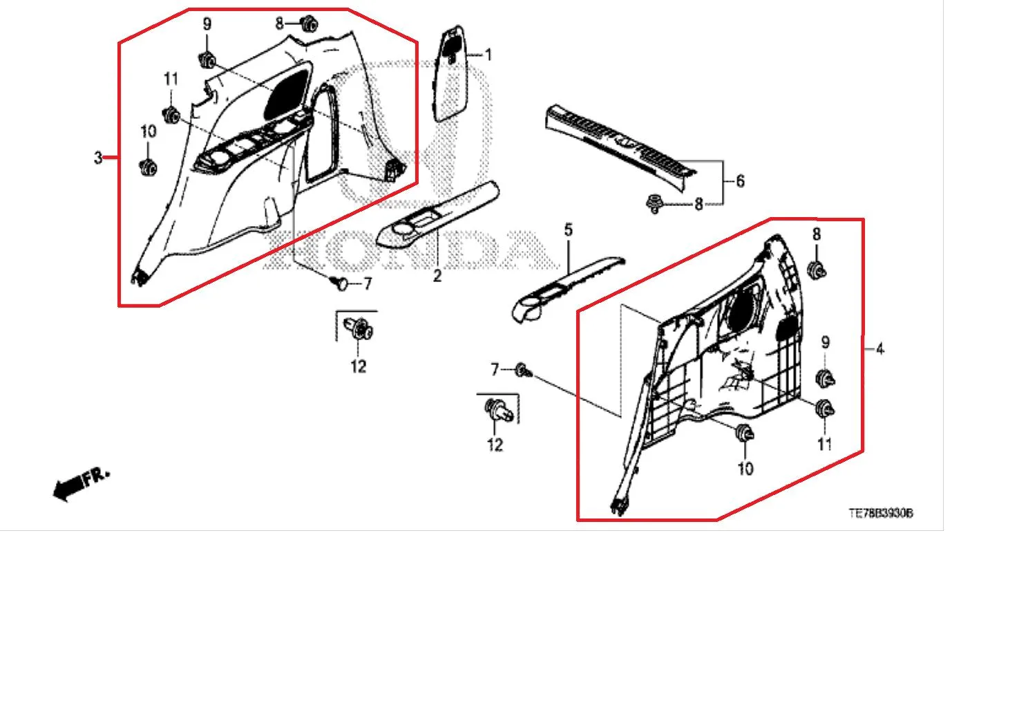 Linning / Lining Door Trim Bagasi Mobilio Original