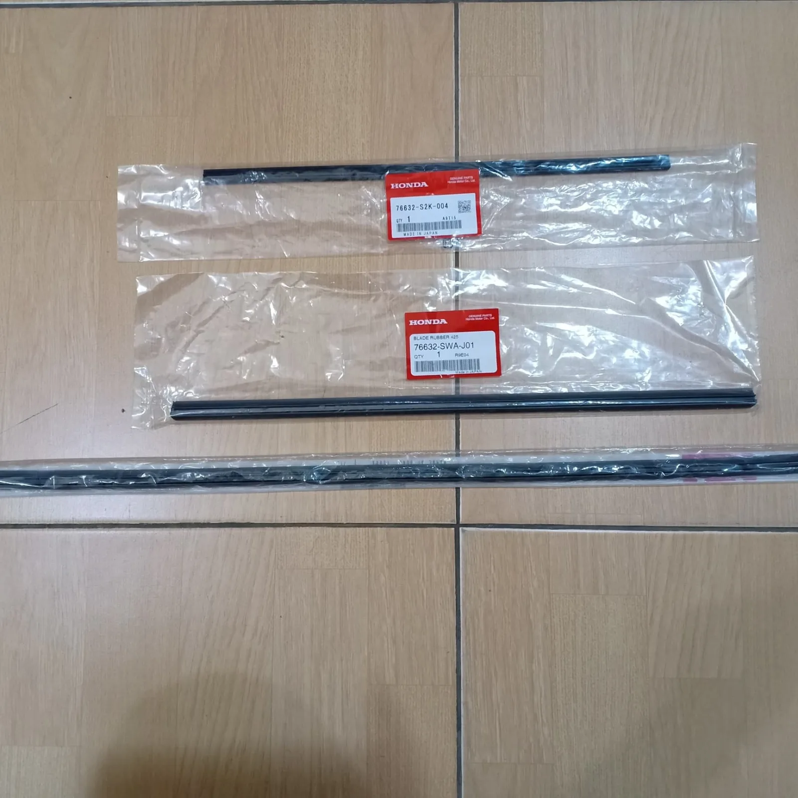 Karet Wiper Set Depan Belakang CRV 2007-2012 Genuine!!