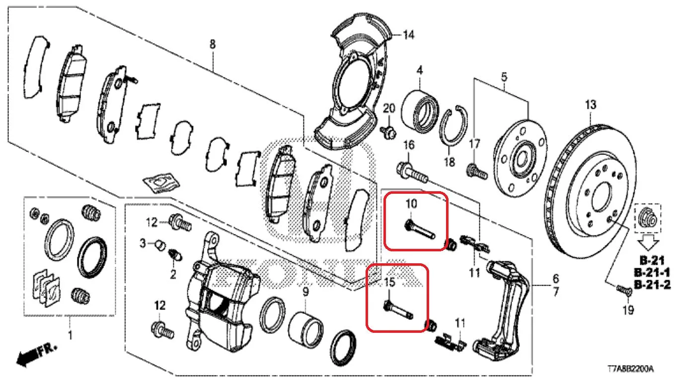 Pin Kaliper Pin Caliper Depan HRV 2015-2021 Original