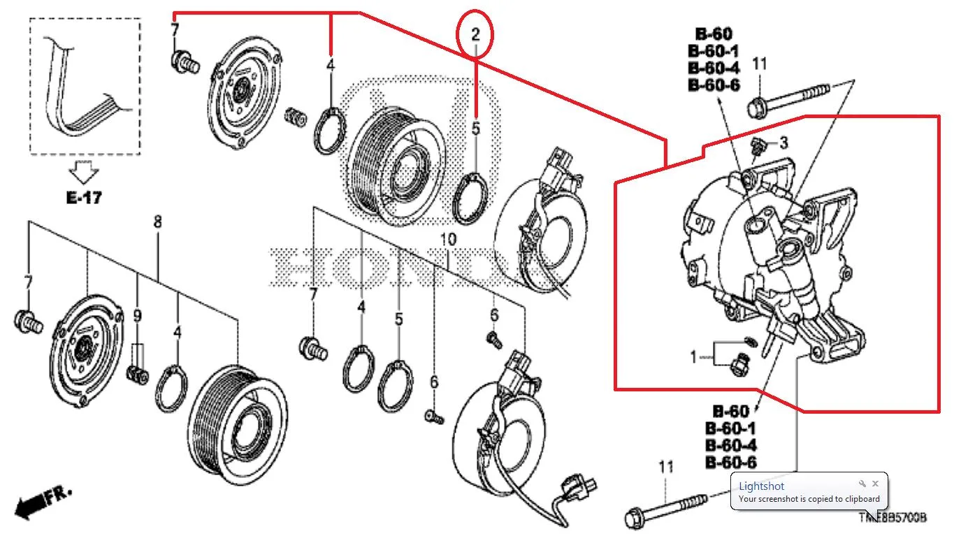 Kompresor Compresor CRV TURBO 1.5cc 1500cc 2018-2022 Original Kode Pa