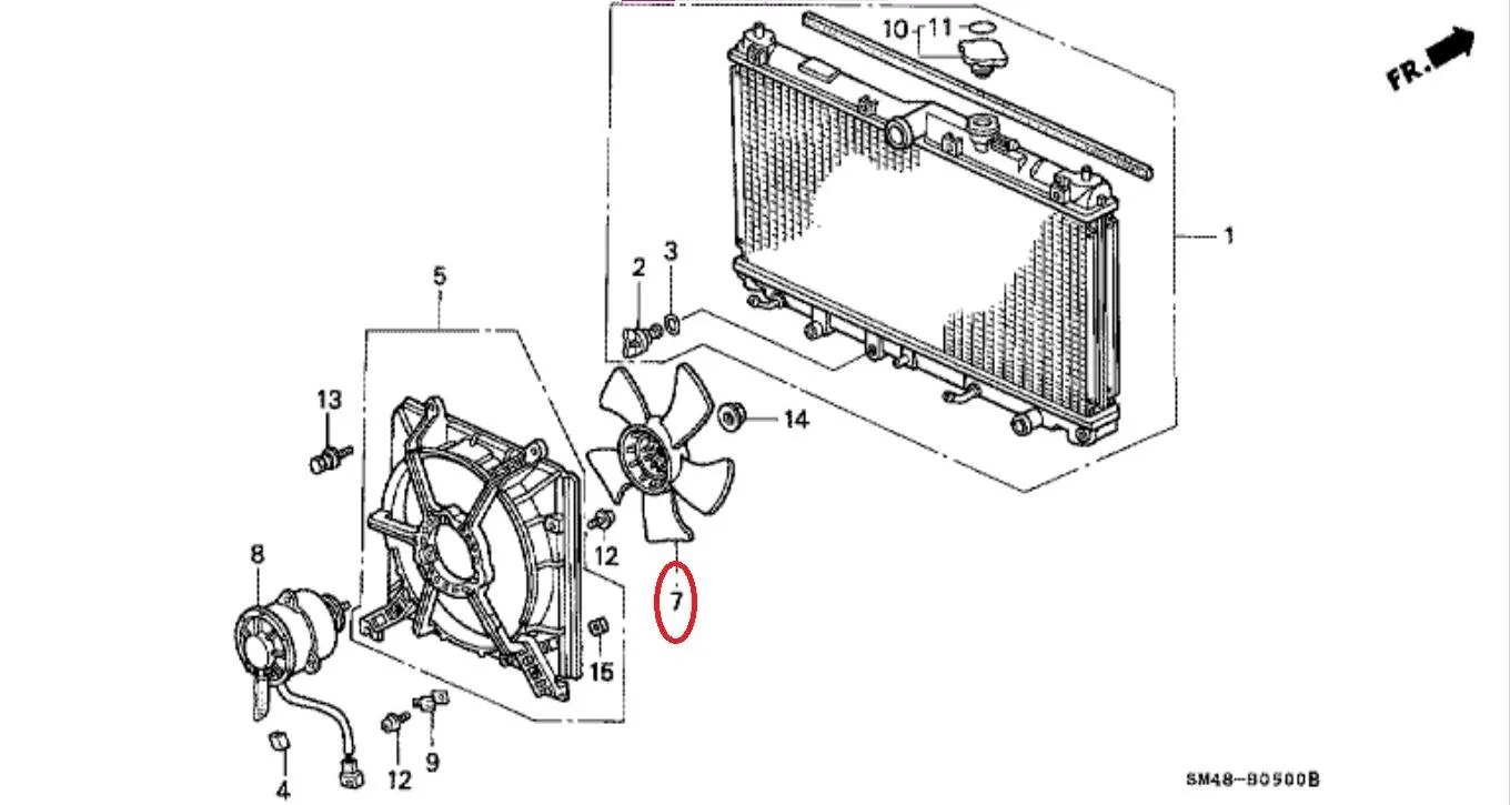 Kipas Fan Radiator Honda ACCORD 1990 Original