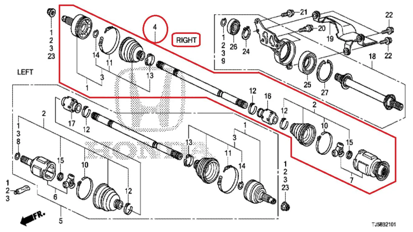 Drive Shaft / As Roda Depan Matic AT JAZZ GE8 & BRIO OLD Original