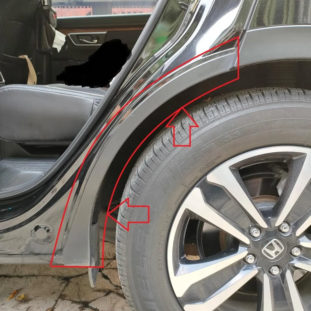 Garnish Spoiler Fender Belakang CRV TURBO 2018-2021Up Original