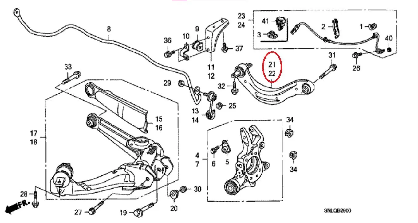 Arm Belakang Honda CIVIC 2006-2001 Original