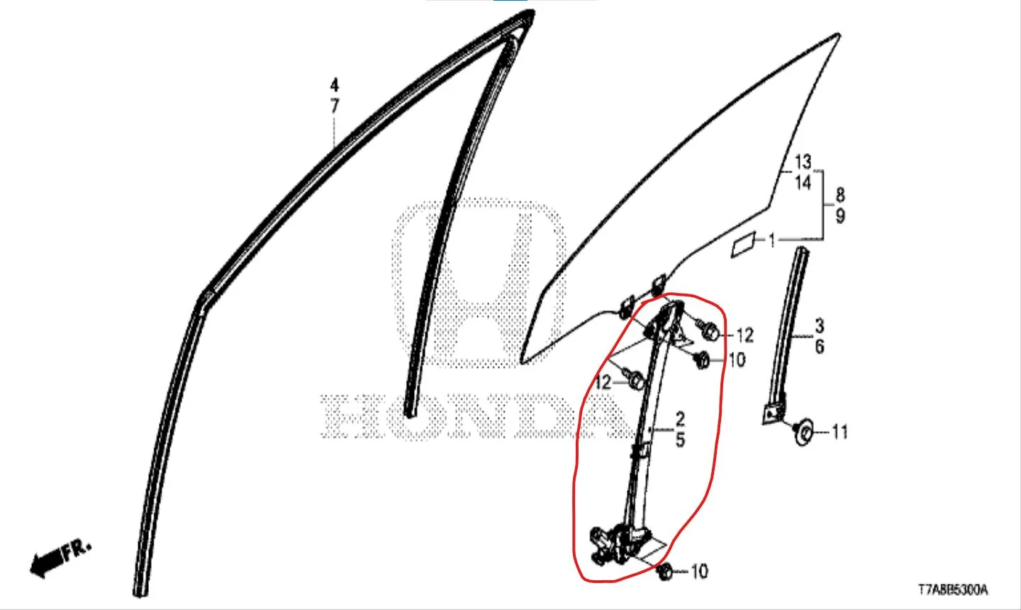 Regulator Kaca HRV 2015-2021 ORIGINAL