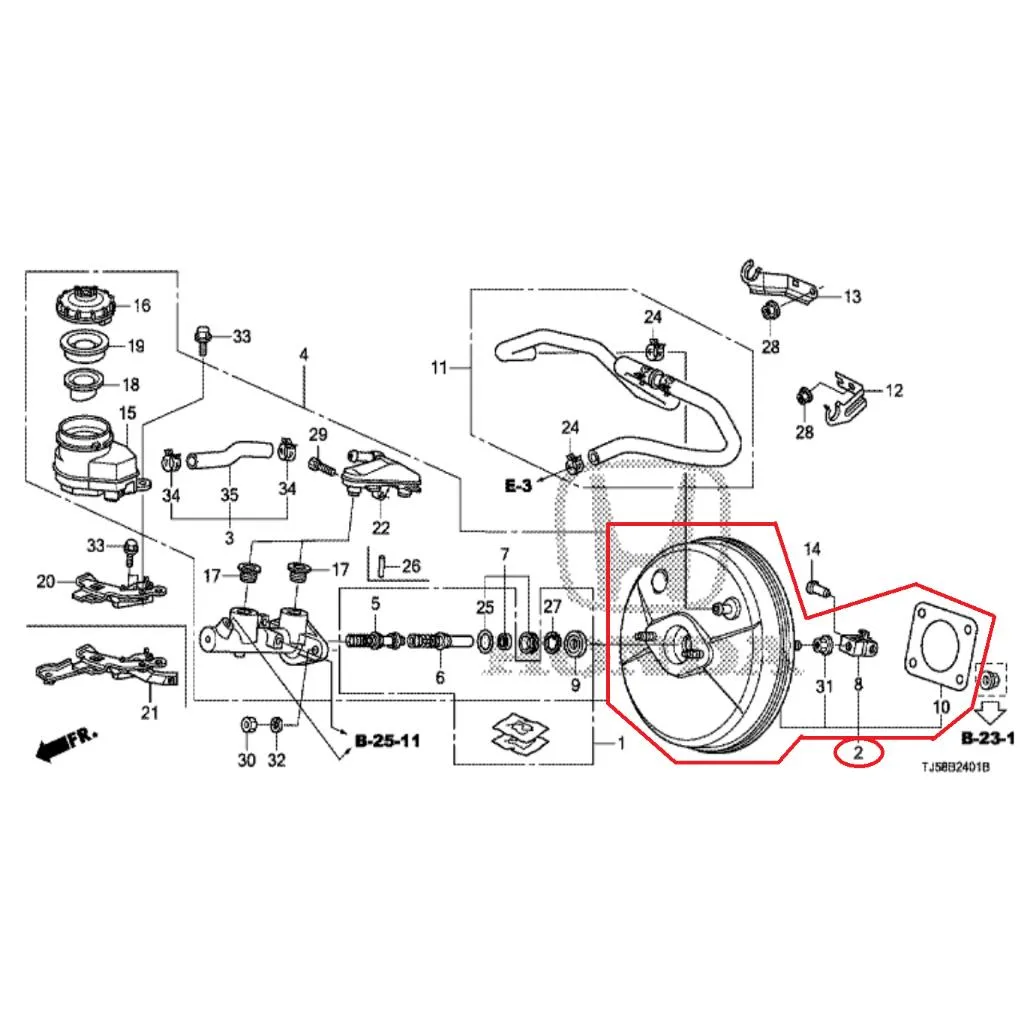 Silinder Set Booster Rem JAZZ CIVIC CITY 2010-2013 Original