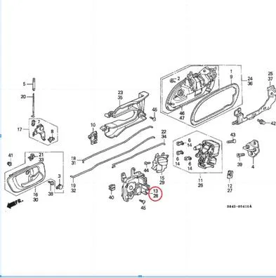 Aktuator Actuator Doorlock Pintu Belakang ACCORD 1998 1999 2000 2001 2002 Original