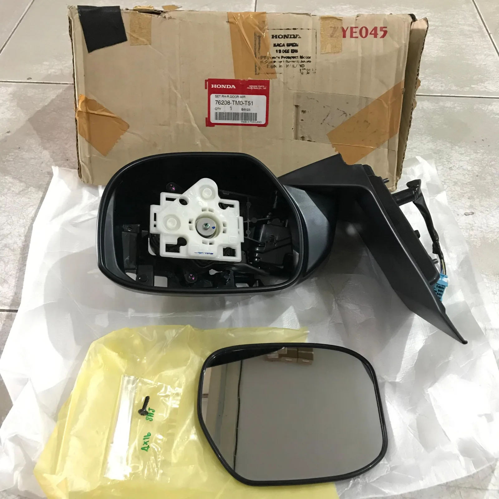 Spion Assy Pintu Depan Honda CITY 2012-2013 (Auto Turn) Original