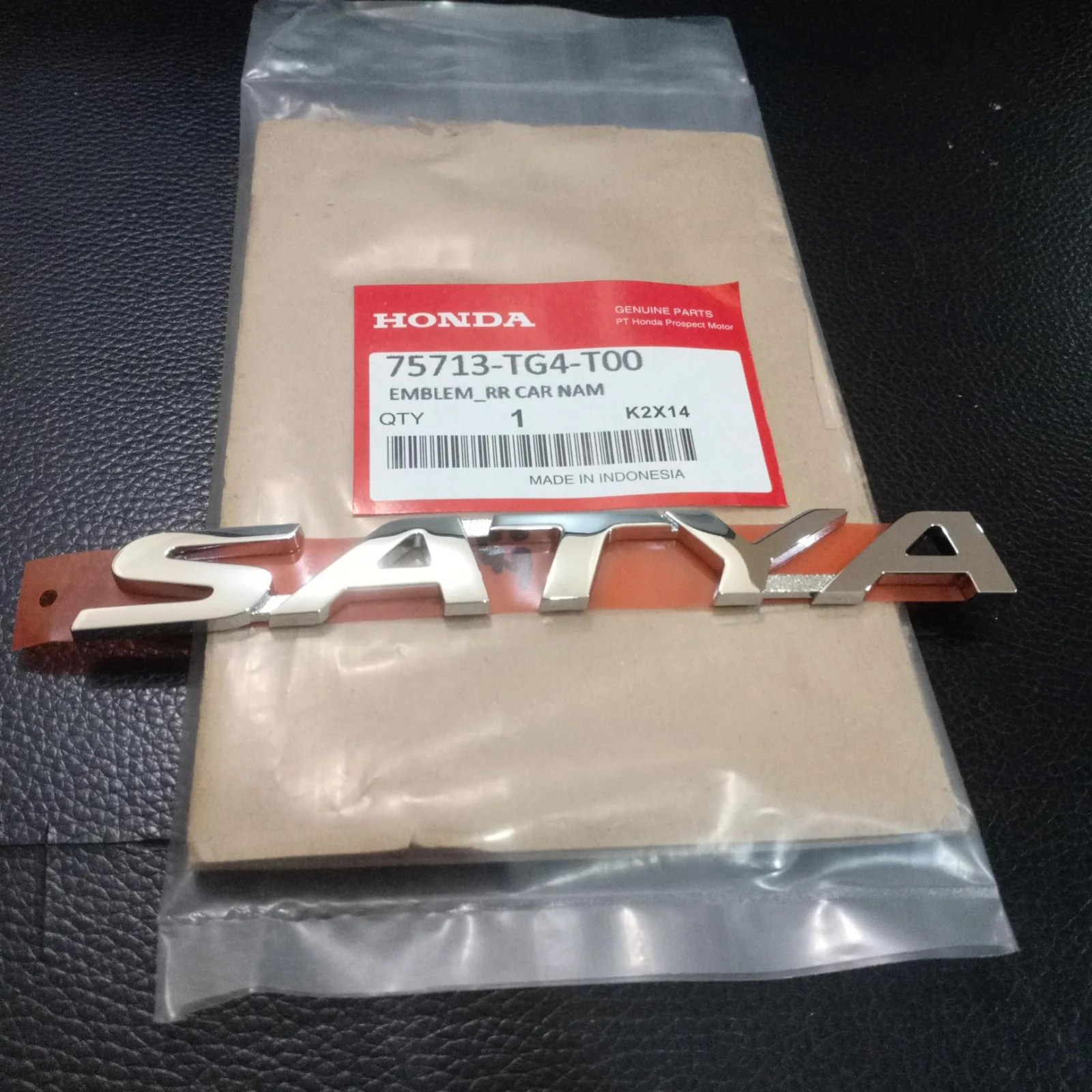 Emblem / Logo SATYA Honda All new Brio 2019-2020 Genuine!!!