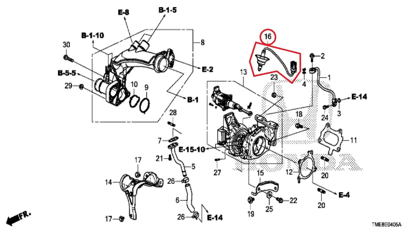 Sensor Oksigen Depan CRV TURBO & CIVIC TURBO 1.5cc MATIC Original