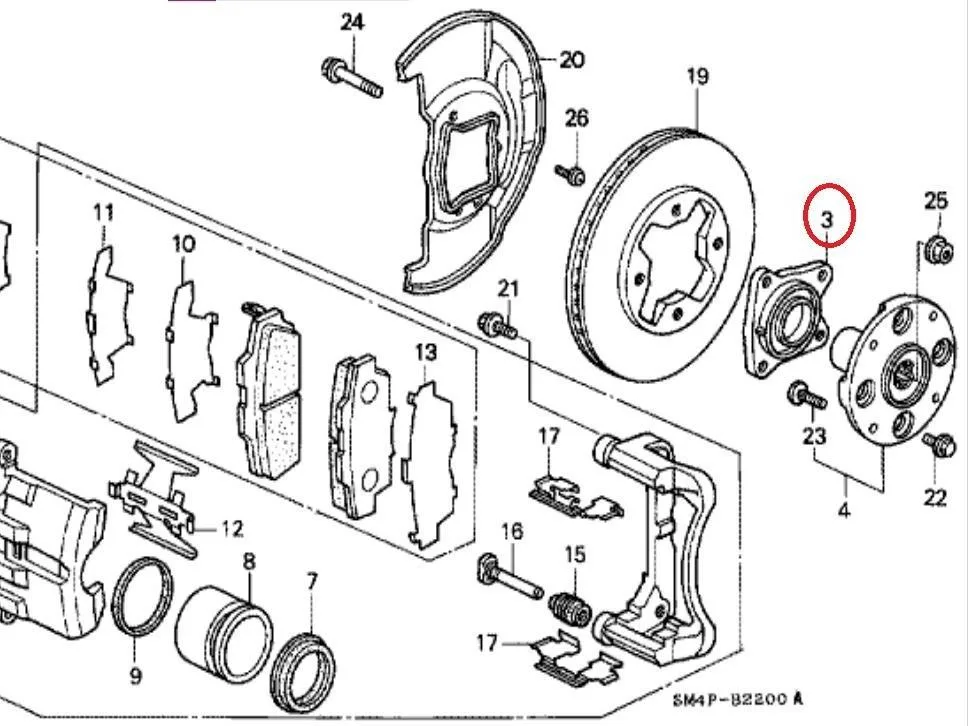 Laher Roda / Bearing Roda Depan Honda Accord 1990-1991 NTN JAPAN