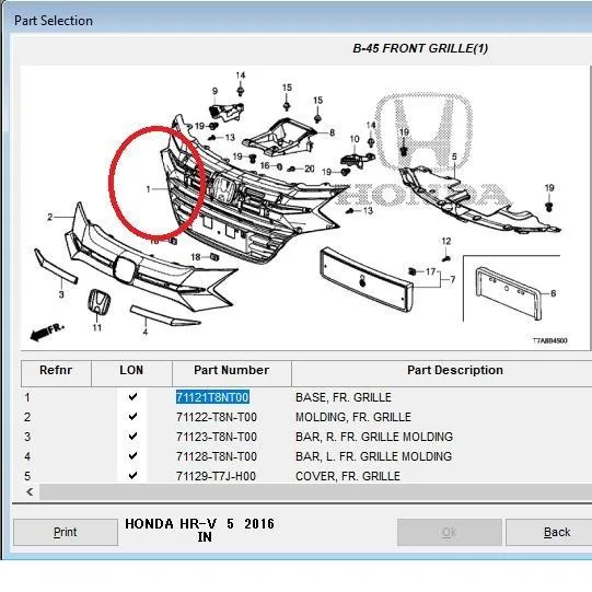 Base Grill HRV Prestige 2015-2018 Original